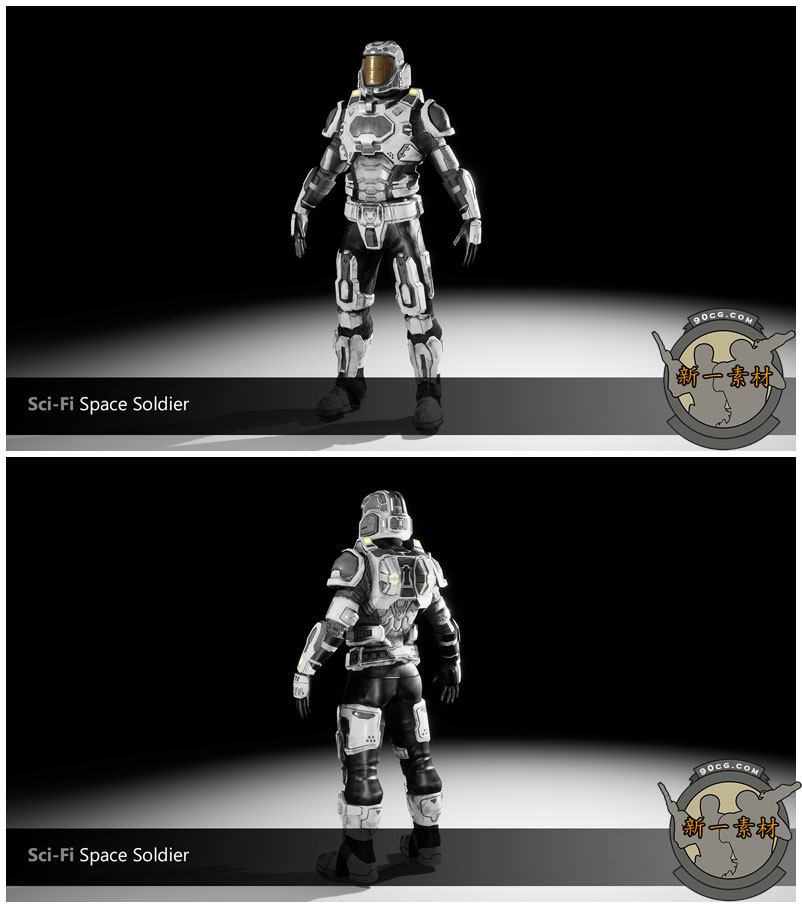 ue4角色sci fi space soldier太空战士士兵外星球作战